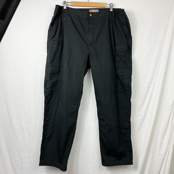 511 Tactical Cargo Pants 44x31 Black Stryke Ripstop Double Knee Hunting Workwear - Picture 1 of 16